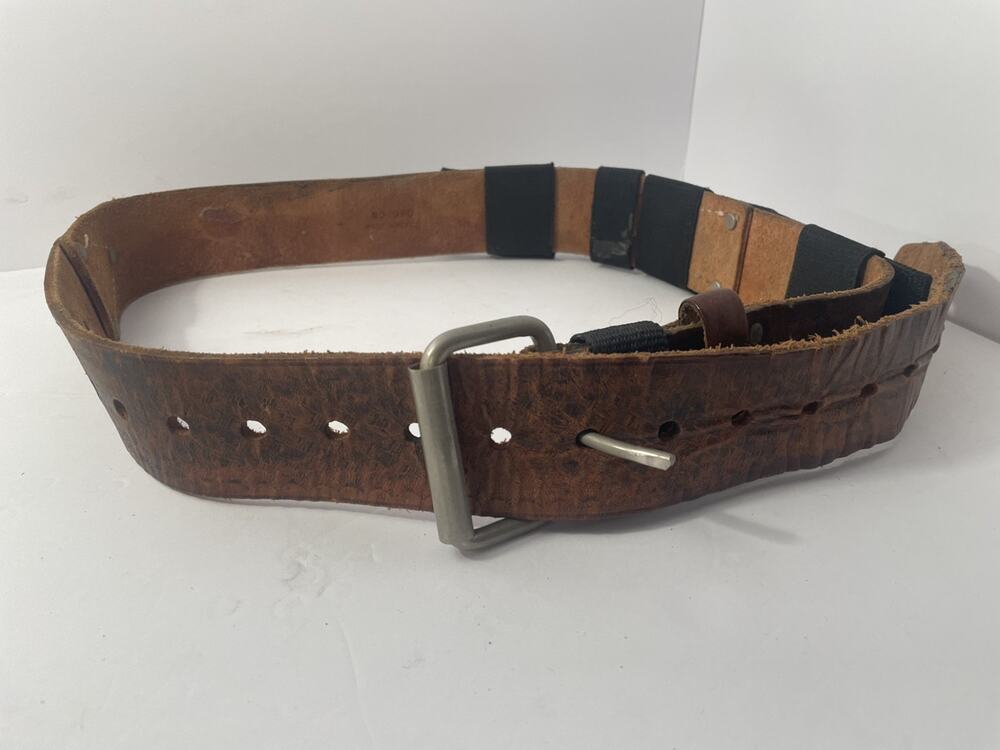 Vintage Leather Utility Belt Ammo Tool Belt Made in Mexico No. 960 Brown